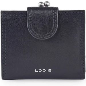 NEW Lodis Genuine Leather Small Black Wallet